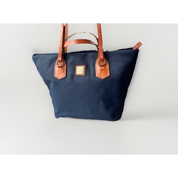 Dooney & Bourke Windham Nylon Tote Bag Navy Crossbody Zip Preppy - Picture 5 of 9